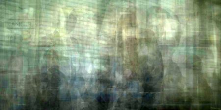 Fig 4: The House of Cards pilot episode in one image (compiled at the slower rate of one frame per minute – 55 frames in total)