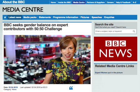 Fig. 1 BBC seeks gender balance