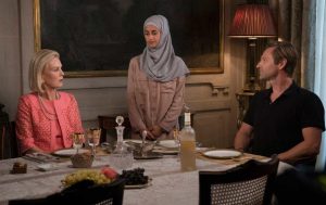 Anushka, Hajar, and Greg from Matthew Weiner’s The Romanoffs. (Christopher Raphael / Amazon)