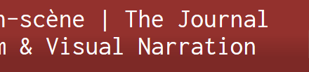 CFP: Mise-en-scène: The Journal of Film & Visual Narration (MSJ). Deadline: Feb 15, 2020.