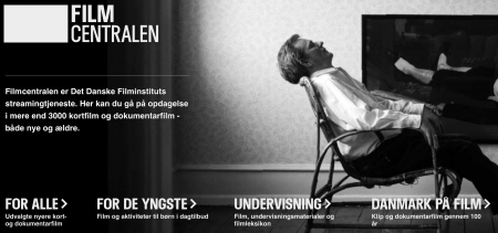 Fig. 4: The Danish Film Institute’s streaming site Filmcentralen offers access to several short and documentaries as well as teaching materials targeting children from primary school to high school.